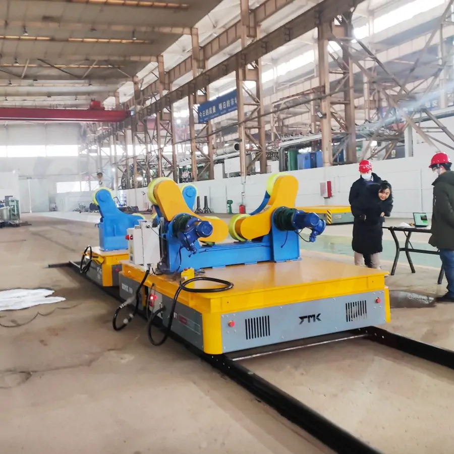 10 Tons battery steel plate rail transfer cart