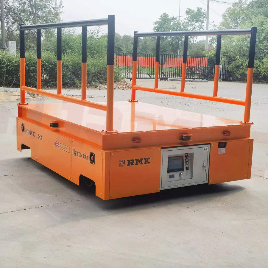 15 Ton Steerable Wheel Trackless Transfer Cart in Thailand