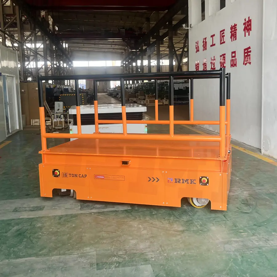 15 Ton Steerable Wheel Trackless Transfer Cart in Thailand