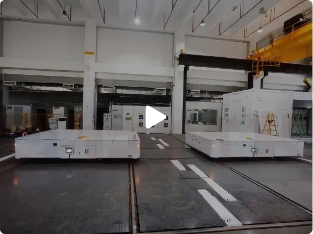 40 ton+40 ton dual vehicle linkage lifting RGV-Automated Electric Rail transfer cart