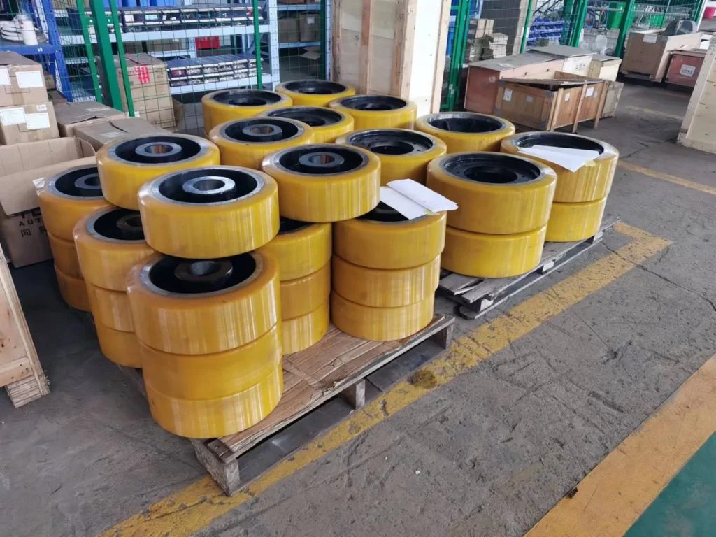 Polyurethane-coated wheels