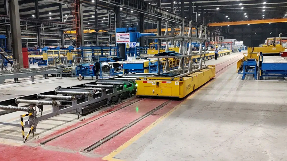 Warehousing logistics and factory transportation Heavy Duty Rail Transfer Cart