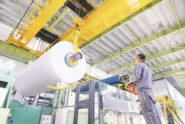 Paper roll raw material handling