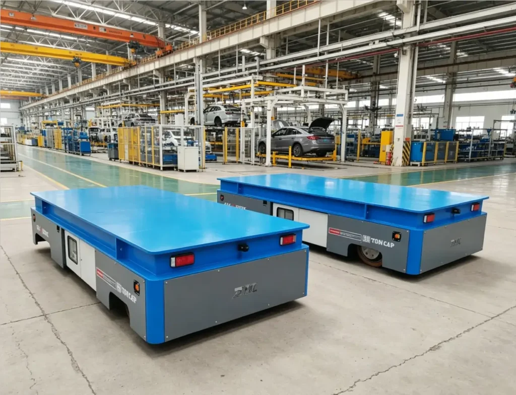 Trackless Transfer Cart for Chemical Slurry Pump Handling