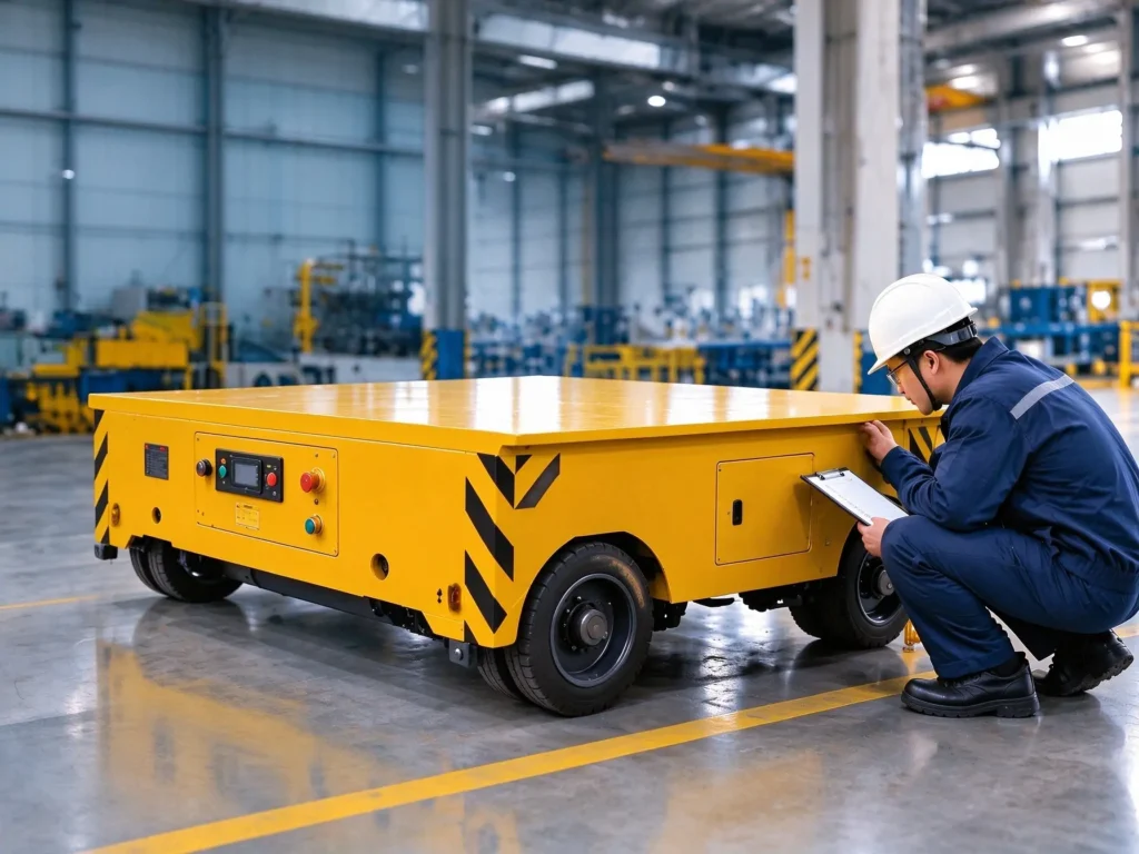 Trackless transfer cart maintenance